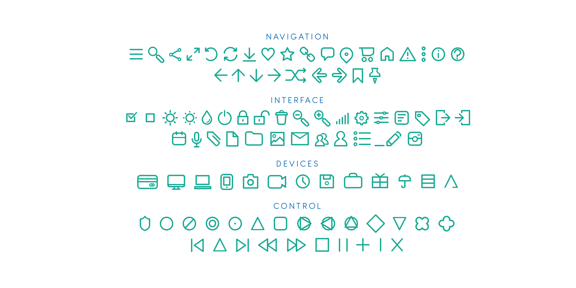 antipasto icons set